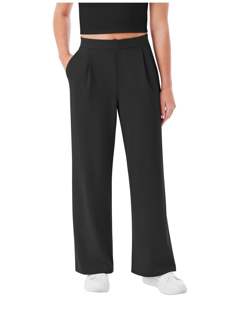 Women's Black Wide Leg Trouser